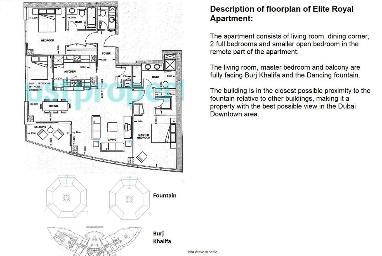 Elite Royal Apartment: Burj Khalifa View & 3-Bedroom Luxury Dubai Exterior photo
